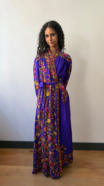 Pure raw silk kaftan made in Kashimir