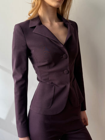 Prada 90’s purple plum wool blazer XS