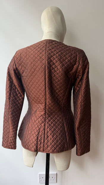 Kenzo 90’s vintage quilted silk copper jacket