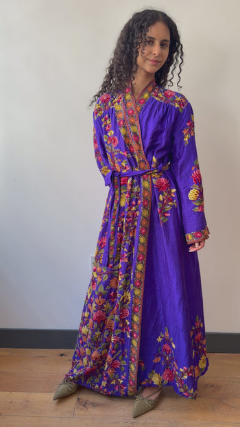 Pure raw silk kaftan made in Kashimir